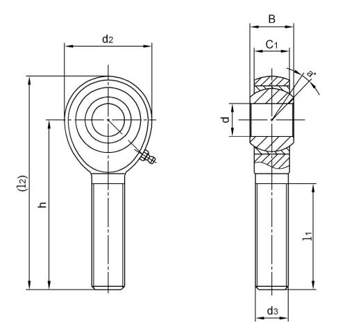 Stalen stangkoplagers JMX8