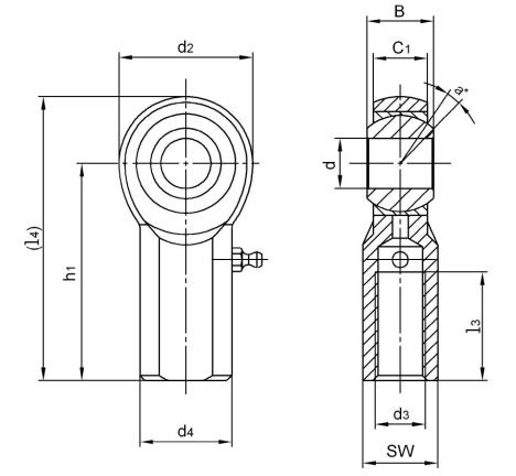 Chromoly stalen staafuiteinden JFX6