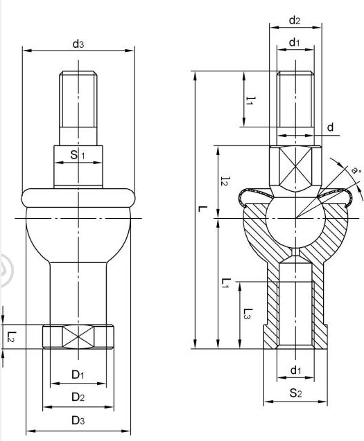 Kogelgewrichten SQZ12-RS