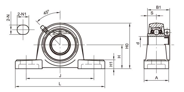 Gemonteerde lagers UEP207