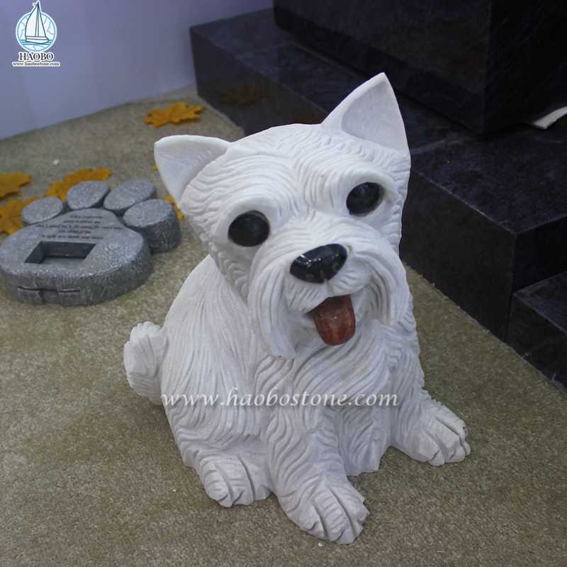 Natuursteen Tuindecoratie Dieren Puppy Carving
