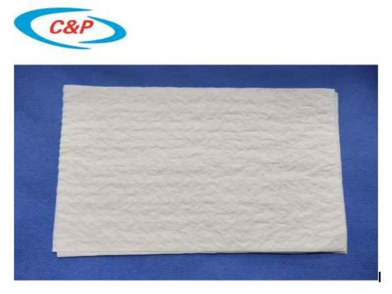 CE ISO 13485-certificaat Hoge kwaliteit 30 * 40 cm wegwerp wit handdoekpapier voor medisch gebruik
