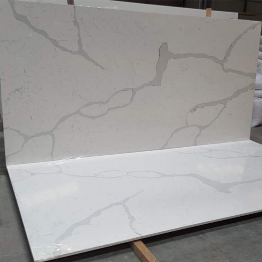 OP9009 Calacatta White Engineered Quartz Stone Populaire kleur Counter Top Fabrication
