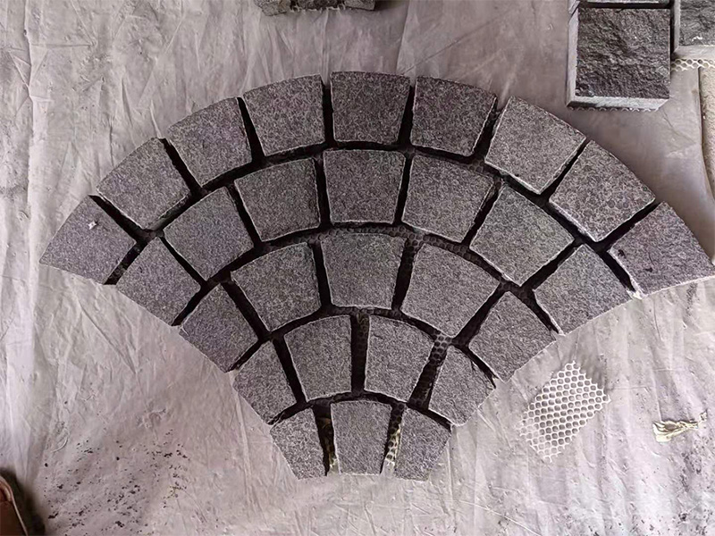 Graniet Mesh Bestrating Stone Outdoor Bestrating Graniet Cobble Cubes
