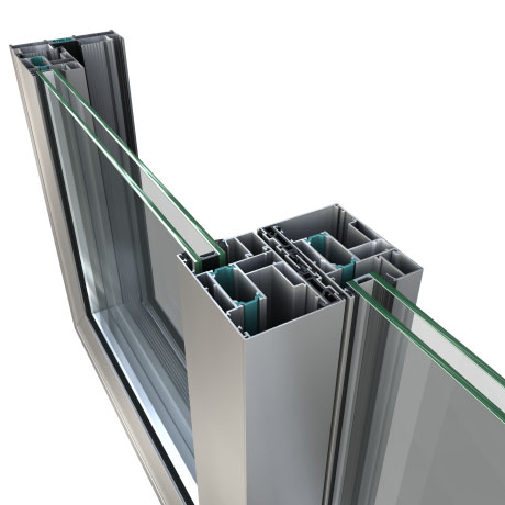Gemaakt in China Poedercoating Thermal-Break Series aluminium profiel balkon
