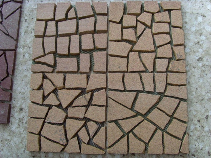 natuurlijke gele granieten mazen straatsteen
