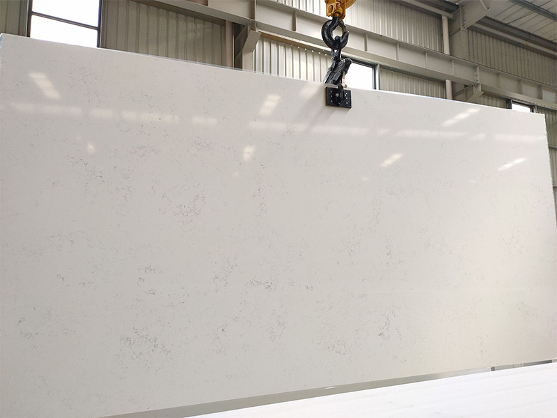 Witte Carrara Engineered Quartz Stone Slab Factory Prijs:
