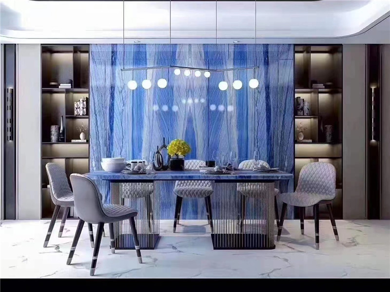 Azul Macaubas marmeren luxe blauwe marmeren oppervlak decoratieve plaattegels
