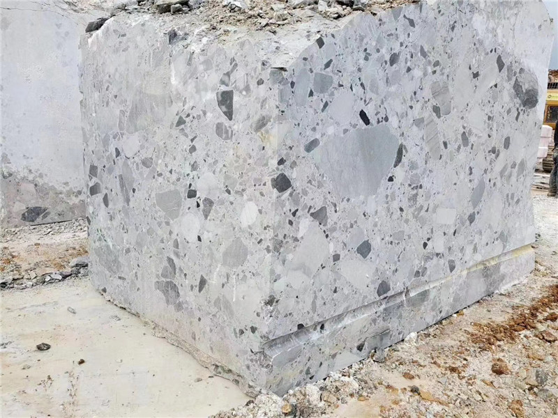 fossiel grijs marmeren blok