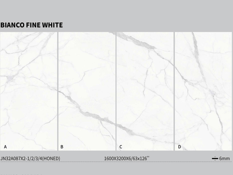 Bianco Fine White Engineered Gesinterde Stenen Wandtegels
