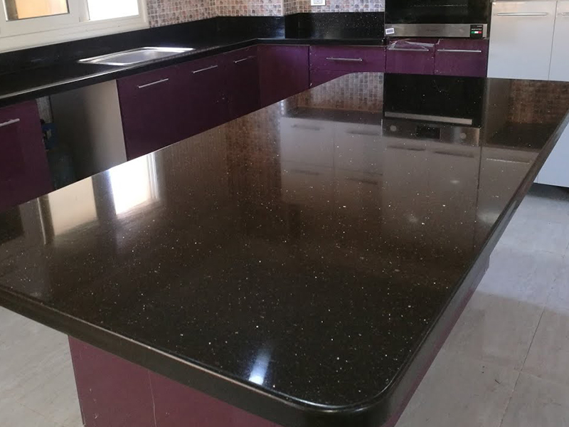 Fabrieksprijs Black Galaxy granieten tegels aanrecht in de keuken
