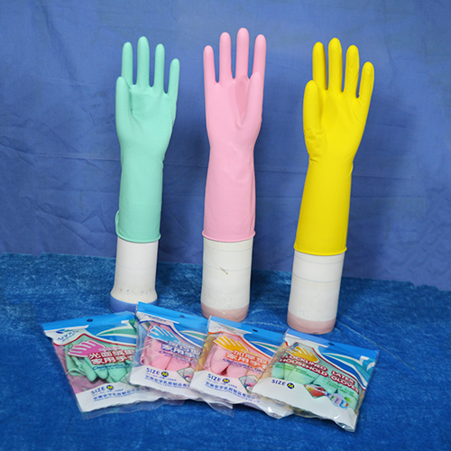 Huishoudelijke reiniging waterdichte lange latex handschoenen
