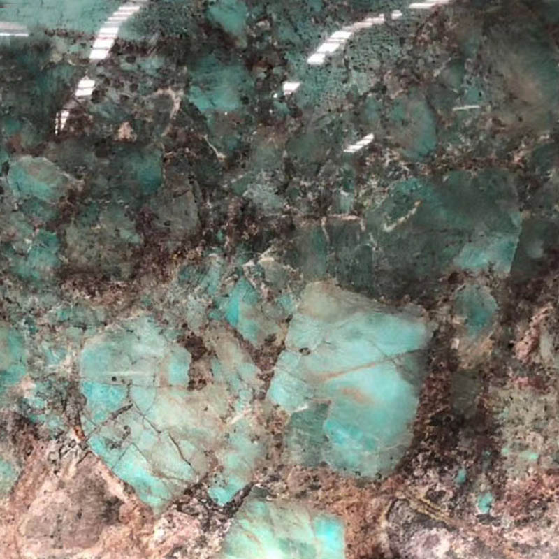 Amazon Green Quartzite grote gepolijste plaat uit Brazilië
