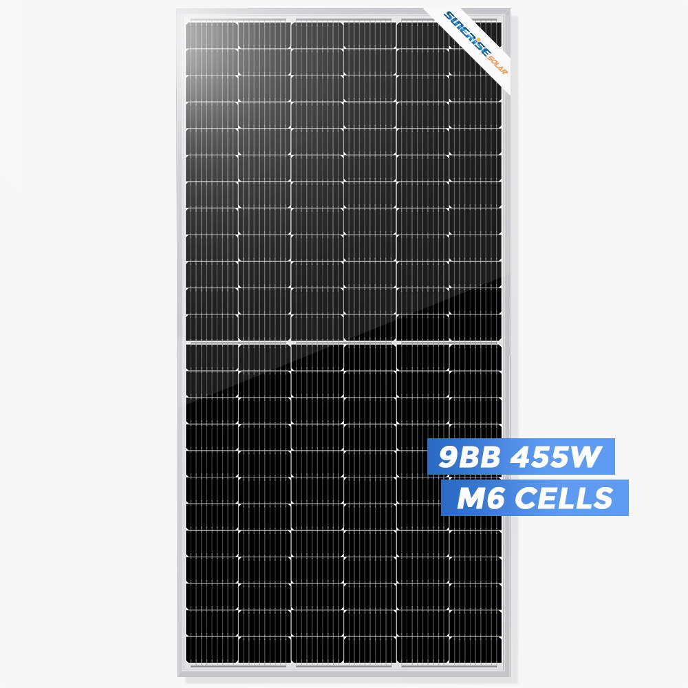 144cell 166 mm half gesneden 455w zonnepaneel met uitstekende module-efficiëntie

