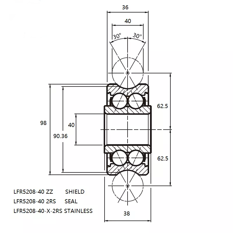 LFR5208-40 ZZ-maat: