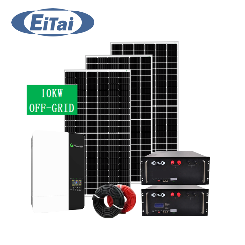 EITAI 9kw 10kw 14kw Off Grid Zonne-pv-systeem 3000w 5000w Enkele Drie Fase 230v 380v Zonnepaneel Set Voor Thuis 15kw
