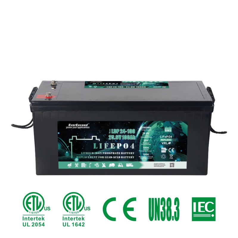 25.6V 100ah Lithium Ion Batterij voor Loodaccu Vervanging LiFePO4 Batterij 32700 voor Elektrisch voertuig/Elektrische Scooter
