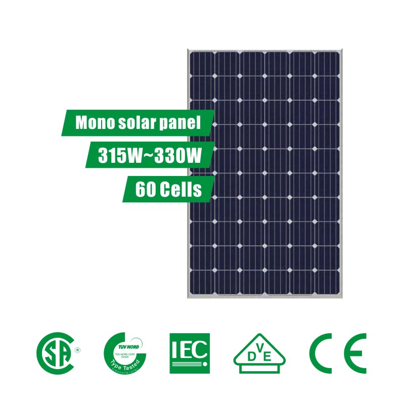 6 inch 60 cellen (315 ~ 330 W) zonnepaneel PERC-module
