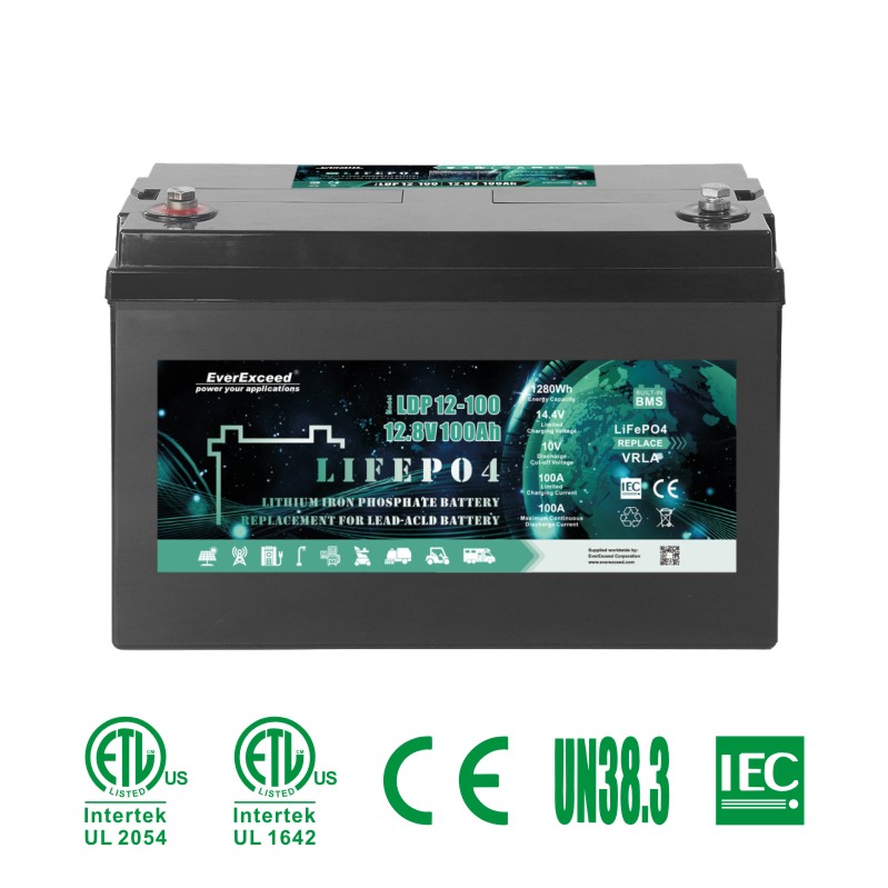 12.8V 100ah lithium-ionbatterij LiFePO4-batterij om SLA-batterij te vervangen
