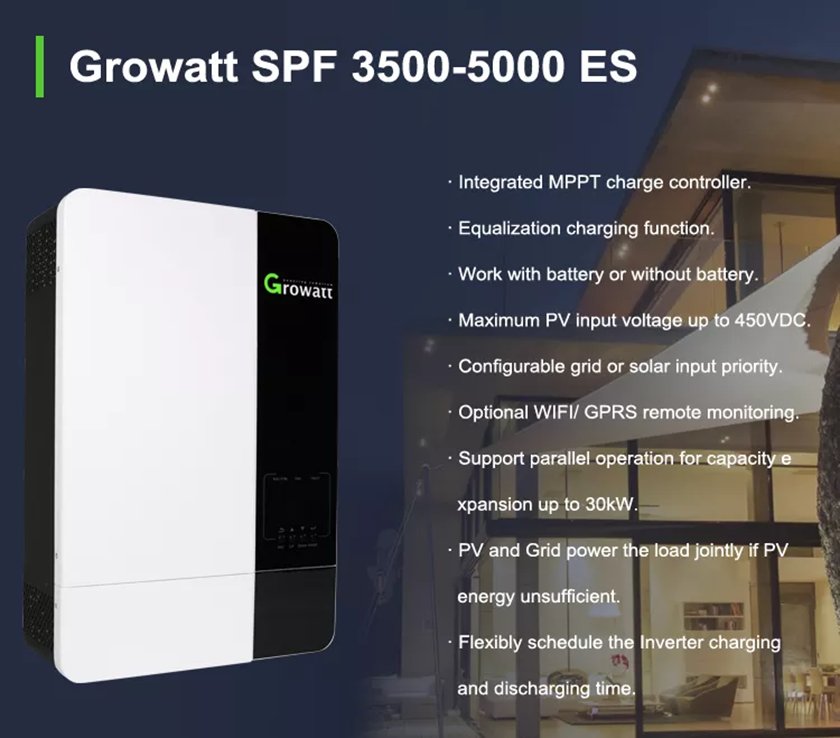 growatt 5000es omvormer voor zonne-energie