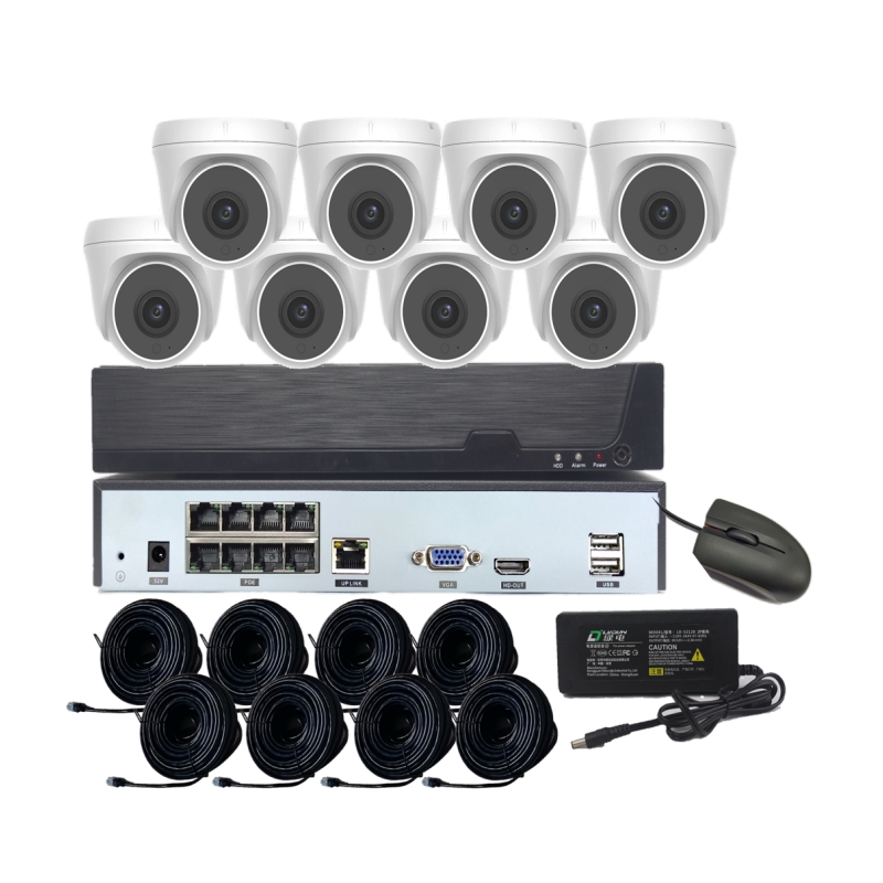 2MP 3MP Dome 8CH CCTV NVR POE-kit

