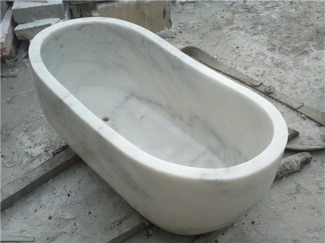 Natuursteen wit bad stenen bad voor badkamer