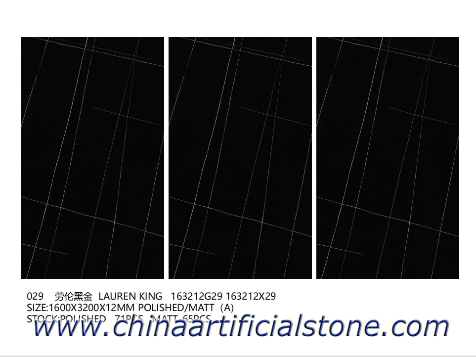 Sahara Noir Ultracompacte porseleinen platen van gesinterd steen
