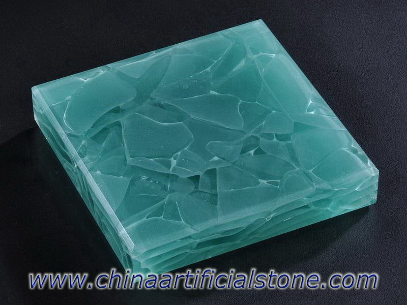 Aquamarijn Zeeglas Bio-glasplaten voor werkbladen
