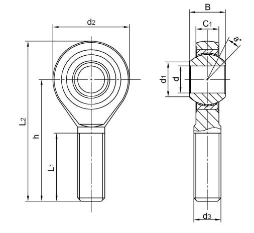 SCOS28 RVS stangkop gaffel