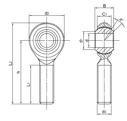 RVS Stangkoplagers SPOS20EC