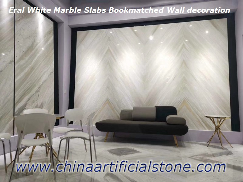 Italië Earl White Marble Slabs Book Matched Tiles
