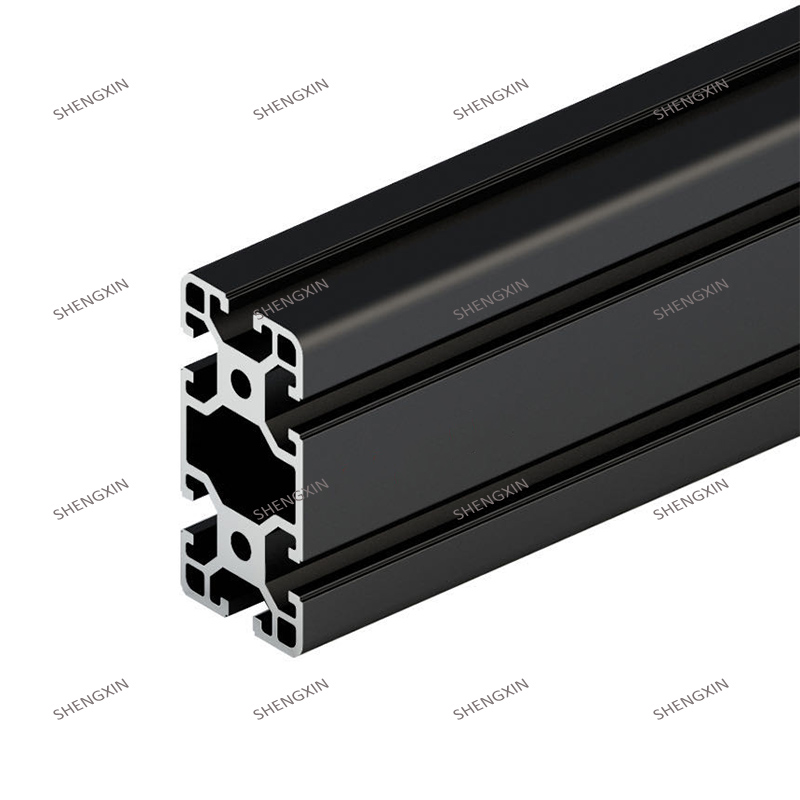 Zwart geanodiseerd aluminium frame extrusieprofiel 40 * 80 profiel T-sleuf
