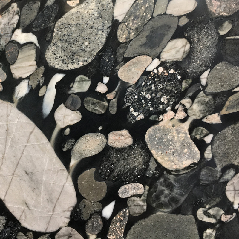 Marinace Black Pebbles granieten plaat
