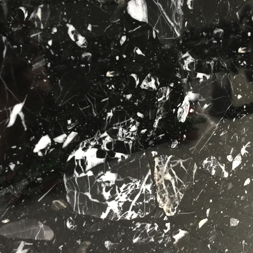 Nero Marquina zwarte marmeren tegels Witte ader geagglomereerde marmeren plaat

