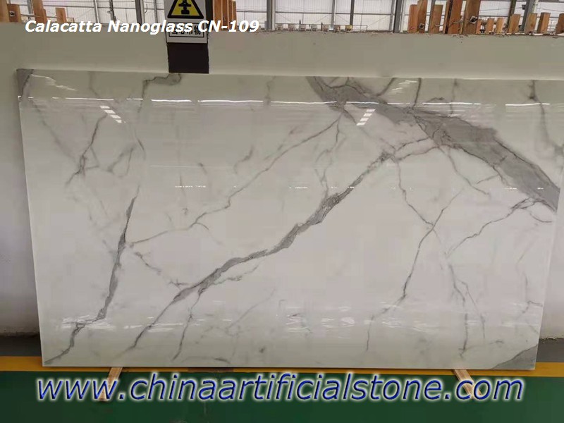 China Calacatta Nano gekristalliseerde glazen stenen platen
