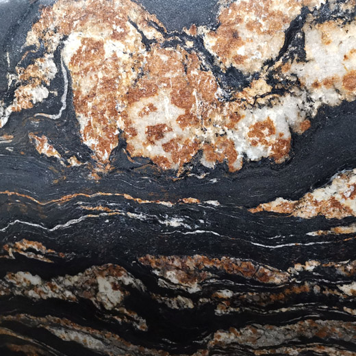 Dragon Black Granite Slab Golden Vein Natuursteen voor Countertop Prefab
