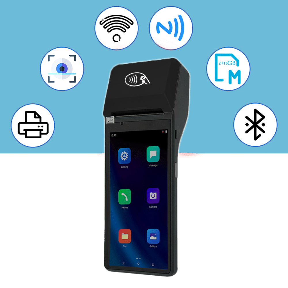 6 inch CE-certificering Slimme POS-terminal met NFC en vingerafdruk Z300
