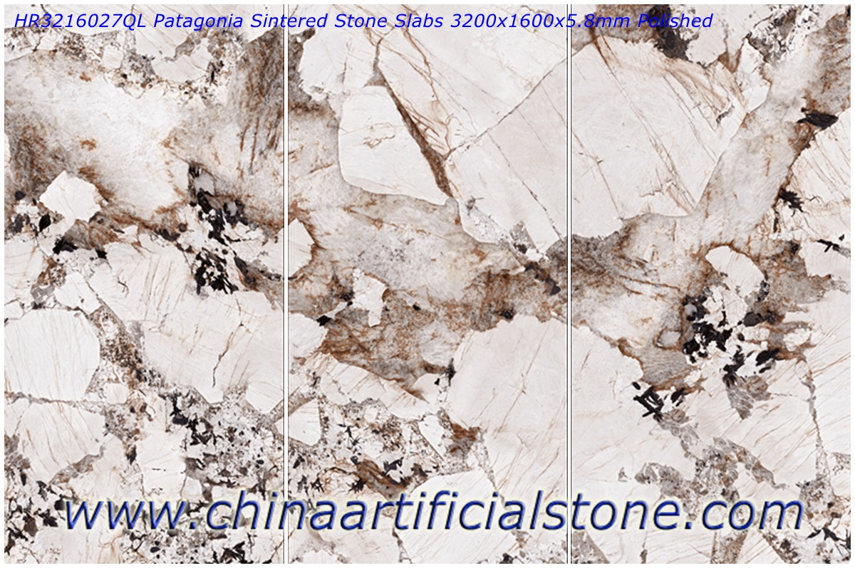 6 mm dunne Patagonië gesinterde stenen platen
