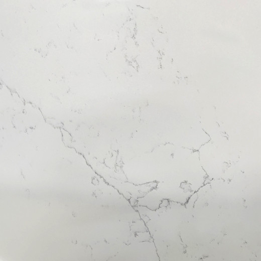 Witte kwartsplaat met lange marmeren ader Natuurlijke look oppervlaktekwartsplaat
