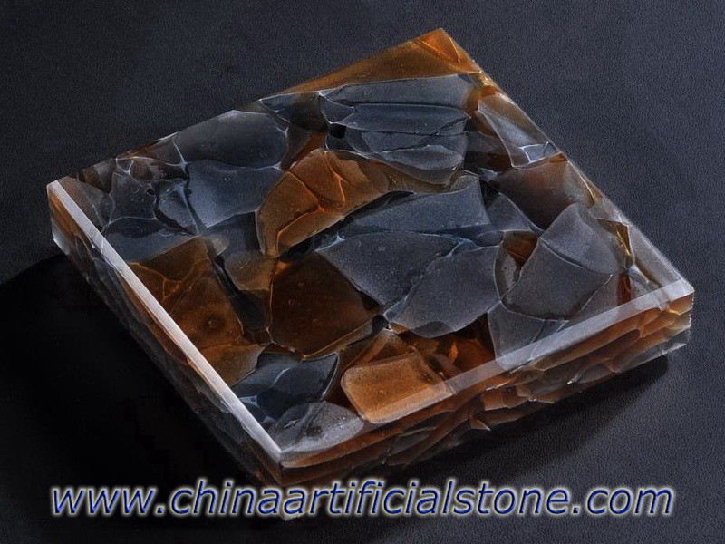 Harmony Glass2 Jade Sea Glass-platen R-618