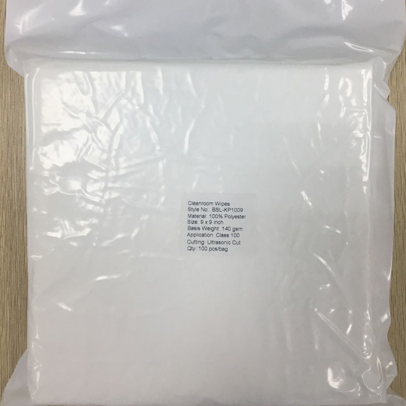 9x9 inch 100% polyester poetsdoek voor cleanrooms
