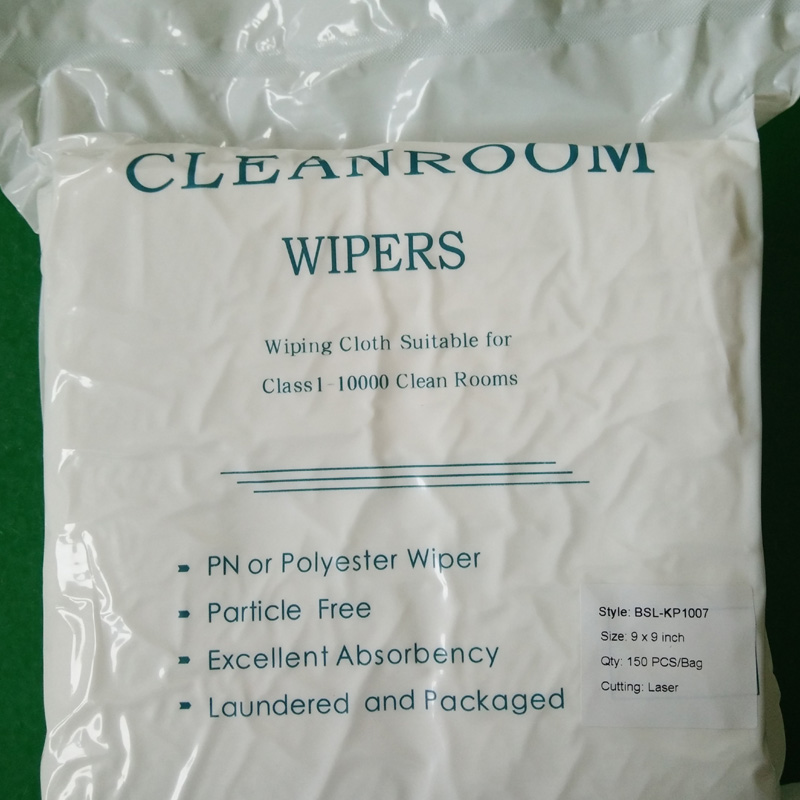 Polyester cleanroom-doekjes die worden gebruikt in aanraakscherm, lcd-scherm en gedrukte elektronica
