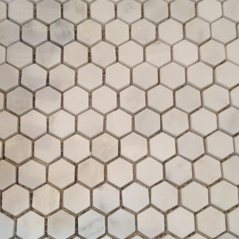 Hexagon oosterse witte marmeren mozaïektegels
