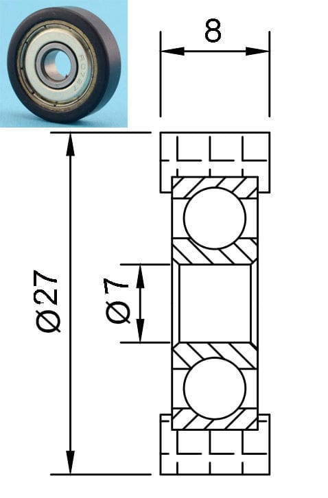 627zz nylon lagerrol