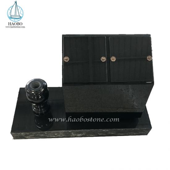 Factory Sale Black Granite 2 Niches Private Monument Columbarium
