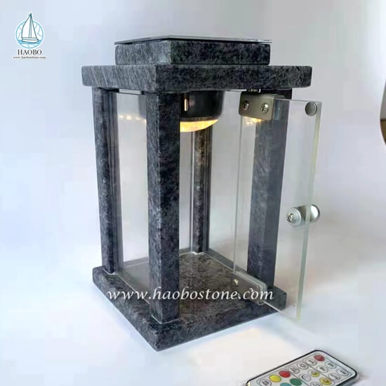 Kwaliteit graniet elektronische afstandsbediening begraafplaats lamp
