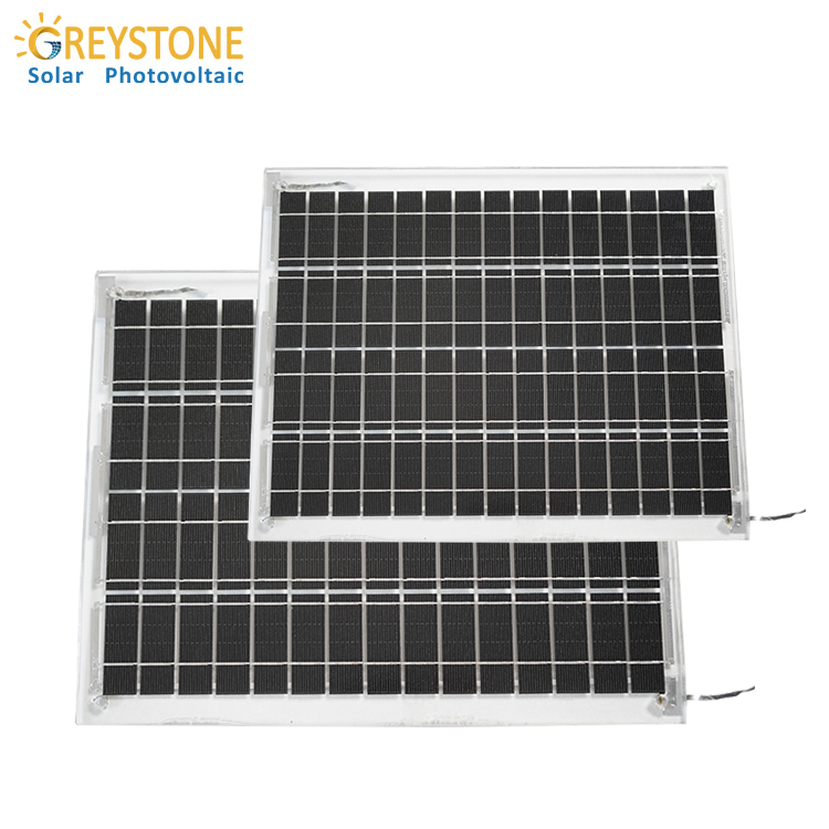 Greystone 10W dubbele glazen zonnepanelen voor zonlichtkamer
