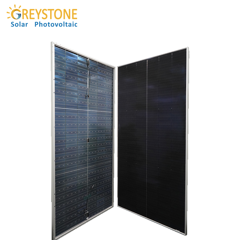 Greystone High power dubbel glas bifacial 645W shingled zonnepaneel
