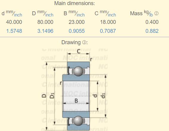 DG4080W Lagerafmeting: